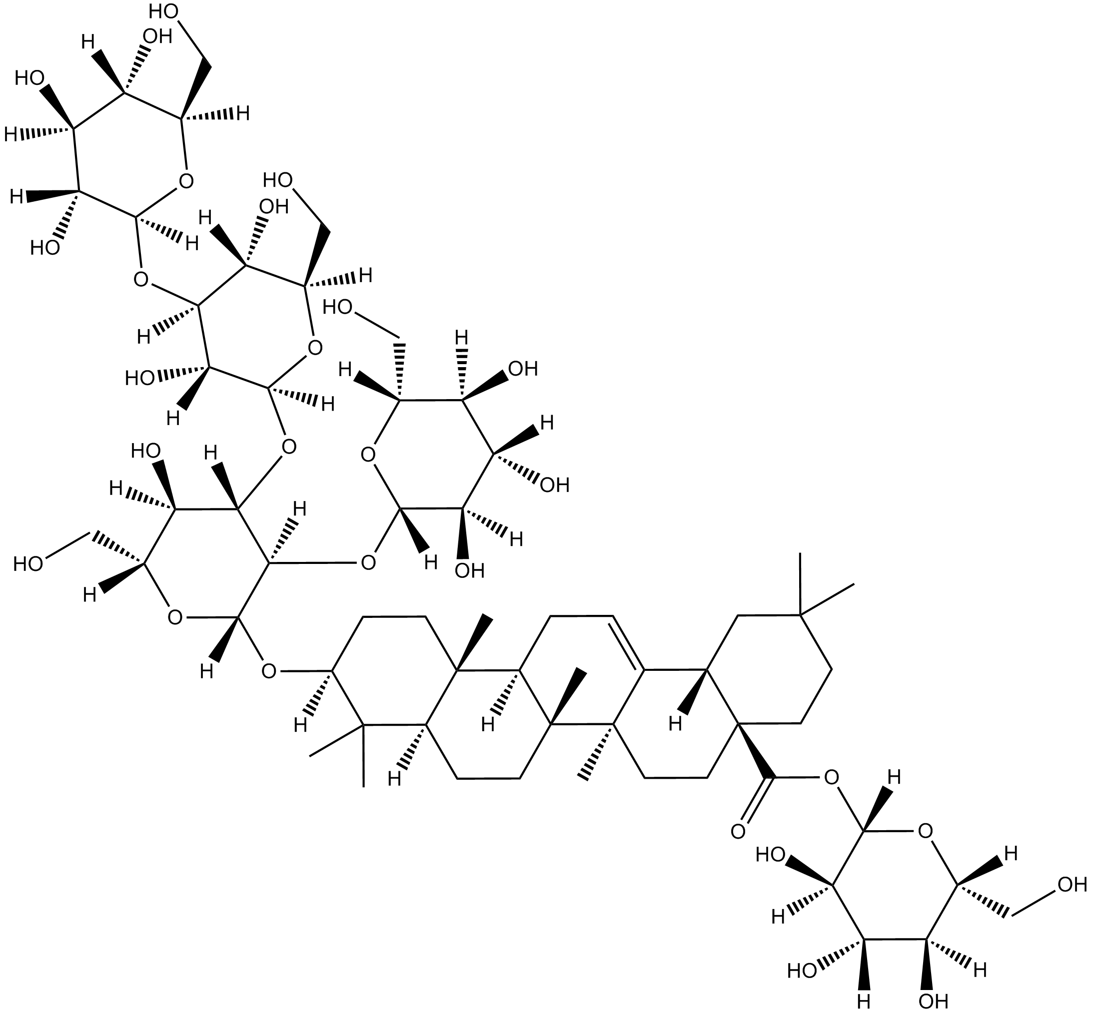 Araloside X 化学構造
