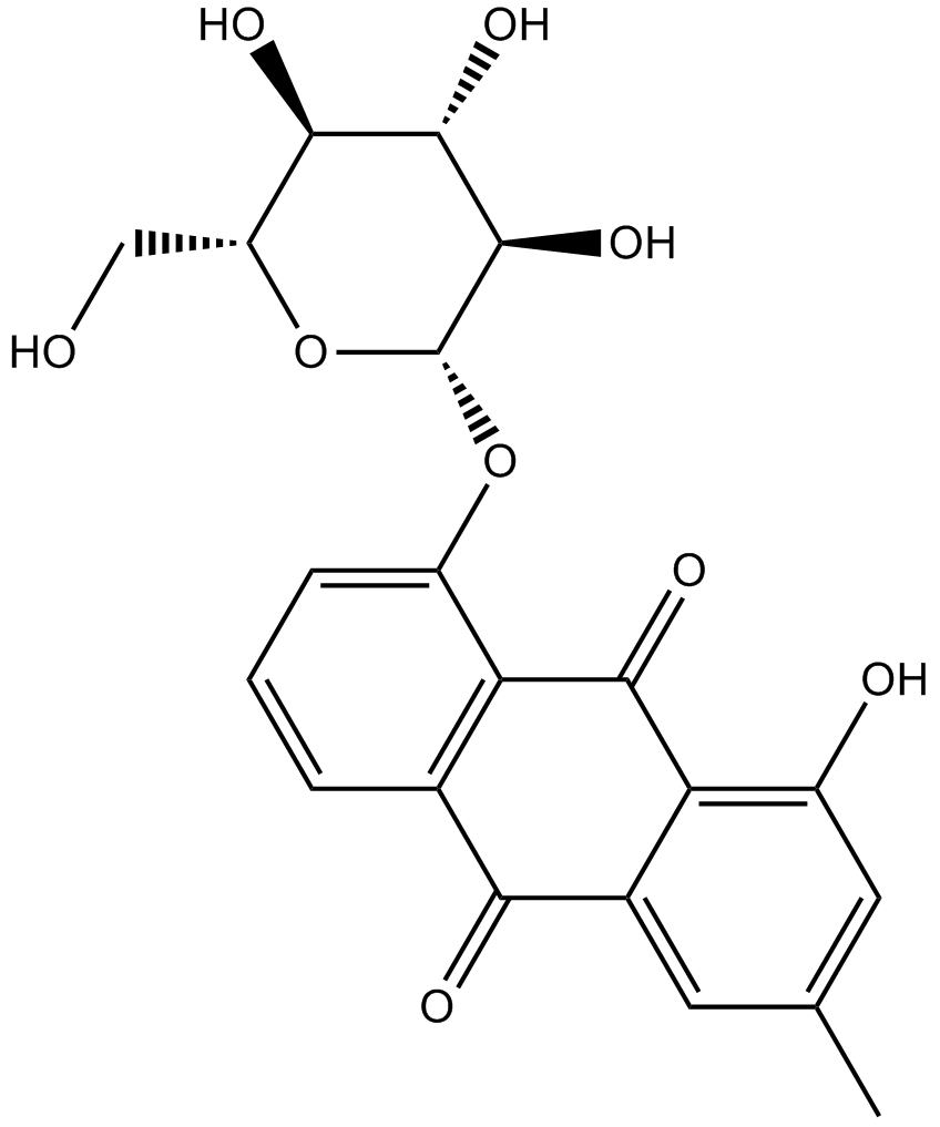 Chrysophanol-8-O-β-D-glucopyranoside Chemical Structure