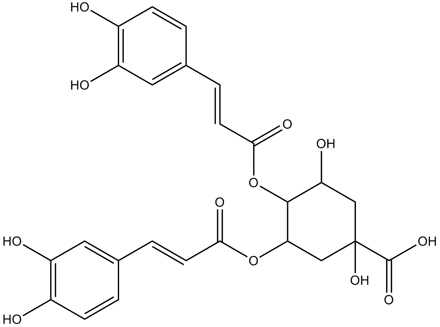 Isochlorogenic acid B التركيب الكيميائي