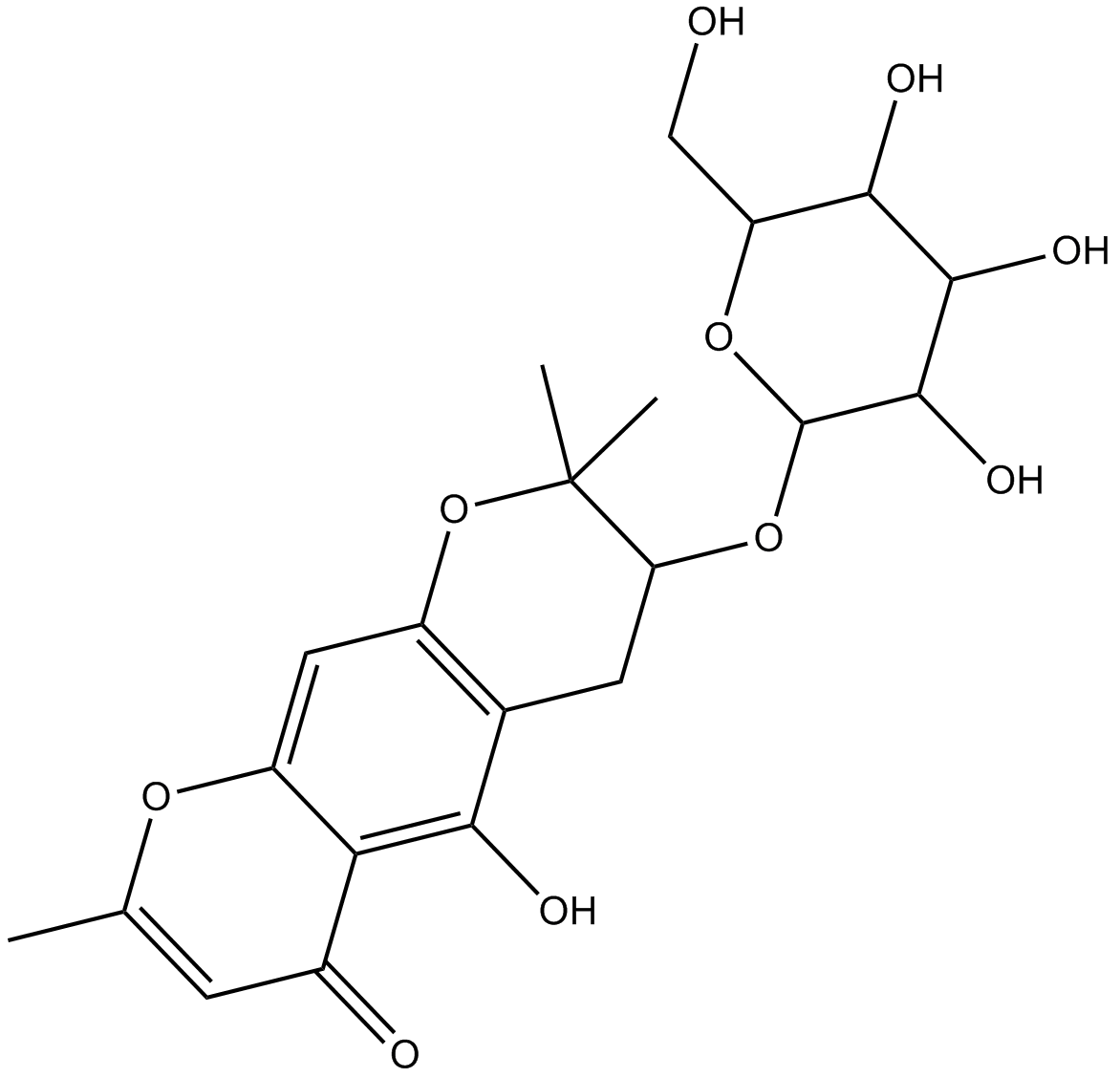 Sec-O-Glucosylhamaudol 化学構造