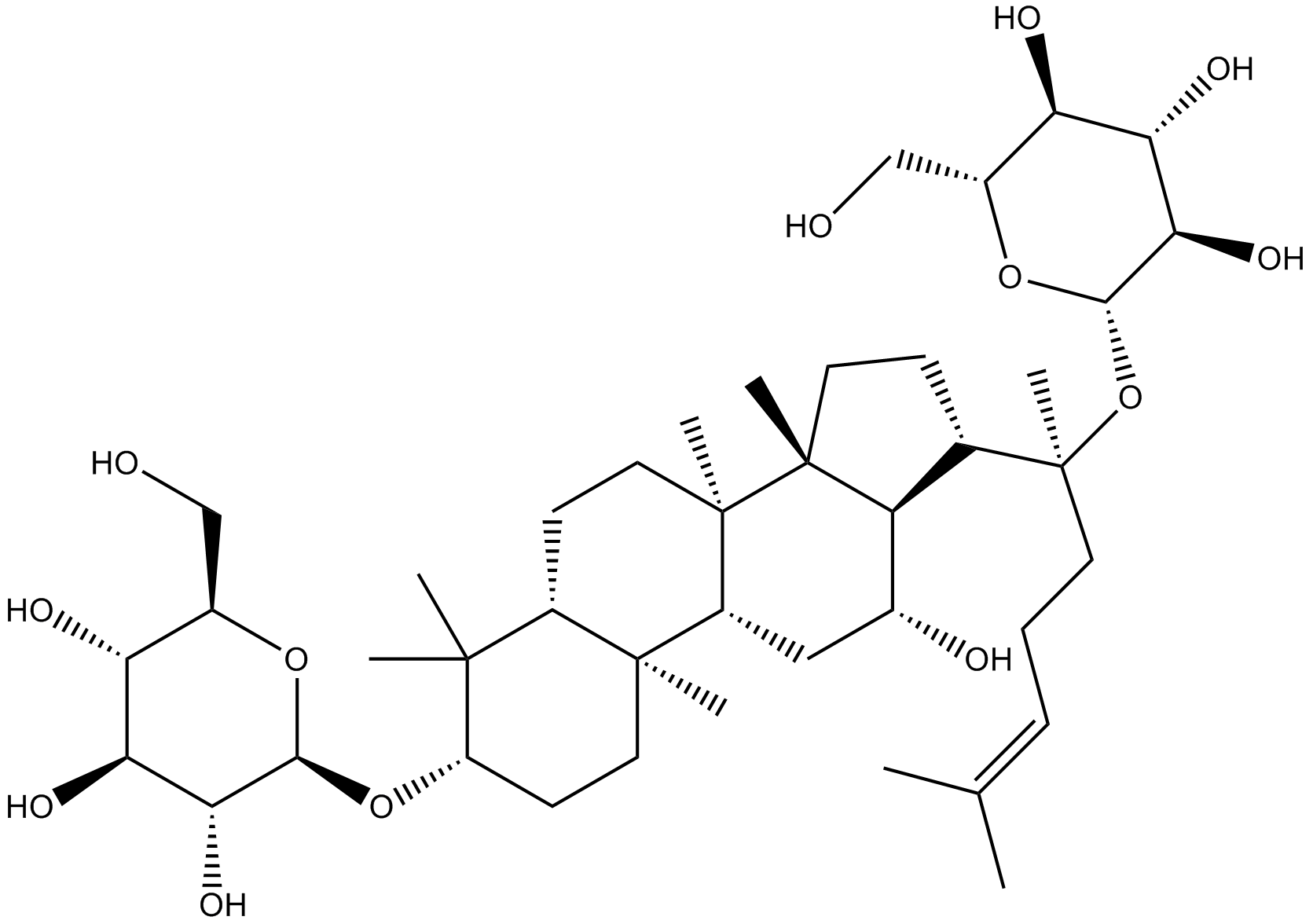 Ginsenoside F2  Chemical Structure