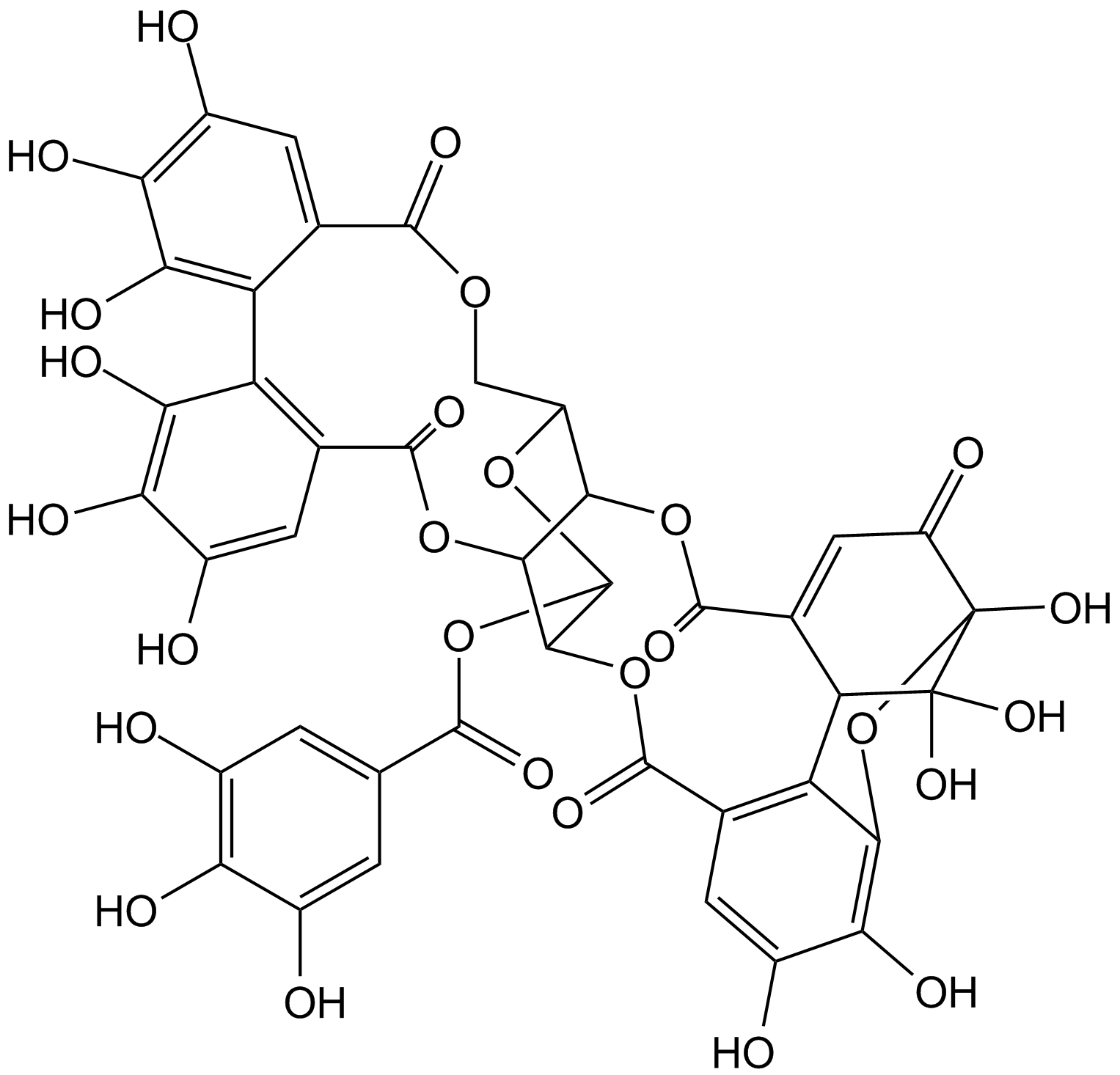 Geraniin التركيب الكيميائي