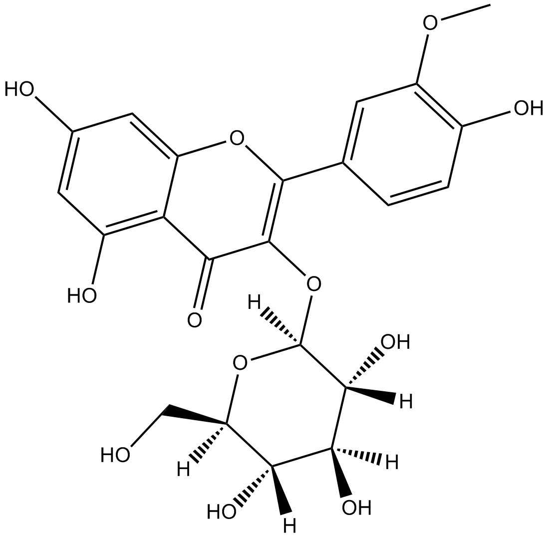 Isorhamnetin-3-O-β-D-Glucoside Chemical Structure