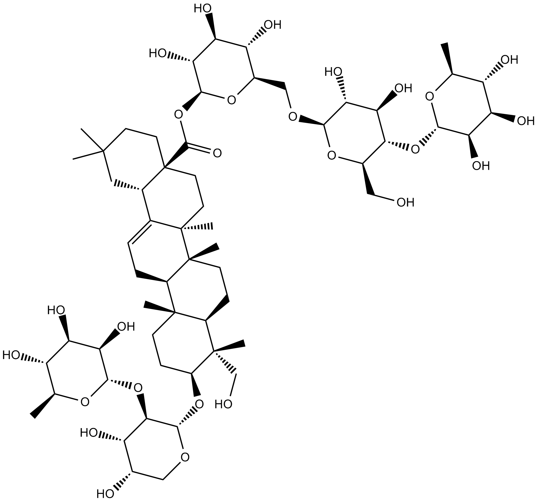 Hederacoside C  Chemical Structure