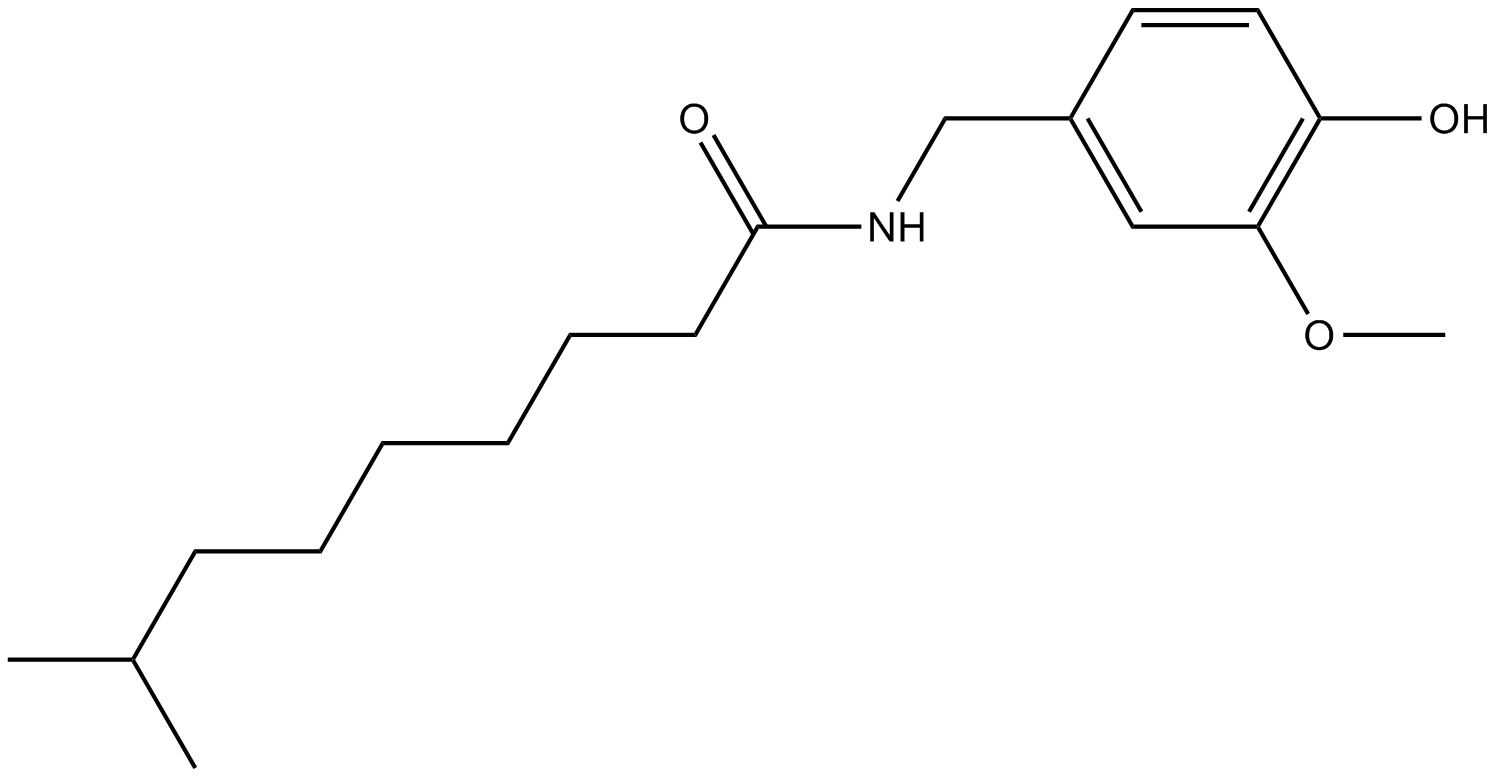 Dihydrocapsaicin التركيب الكيميائي