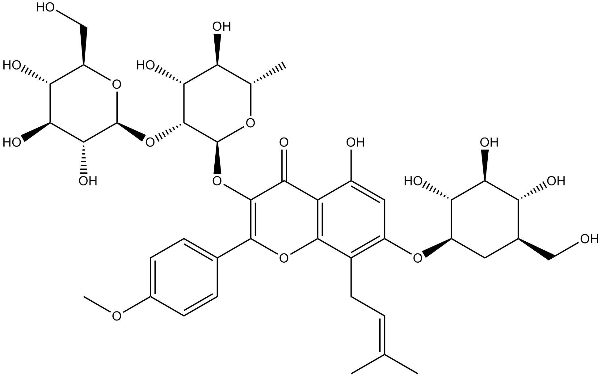 Epimedin A التركيب الكيميائي