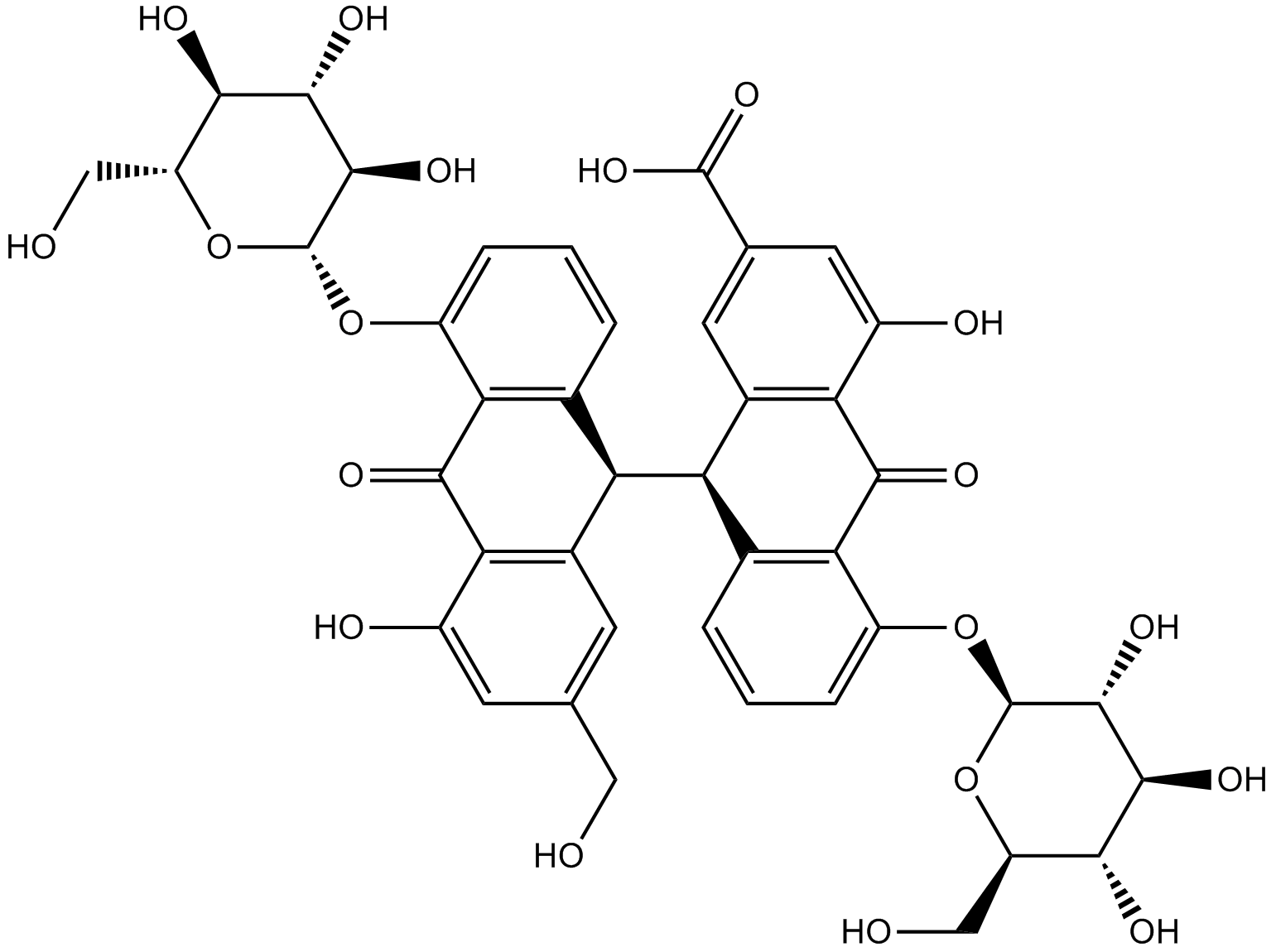 Sennoside C Chemische Struktur