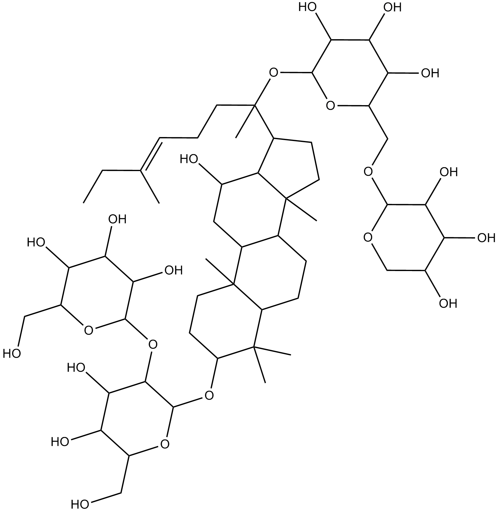 Ginsenoside Rb3 Chemische Struktur