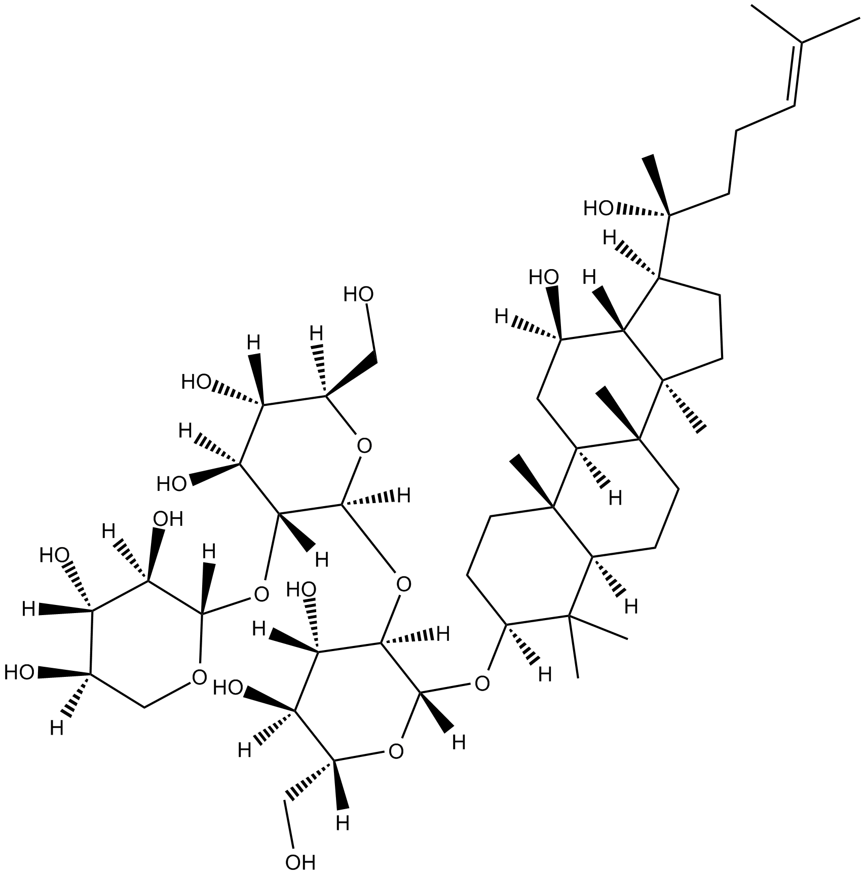 R-Notoginsenoside R2 化学構造