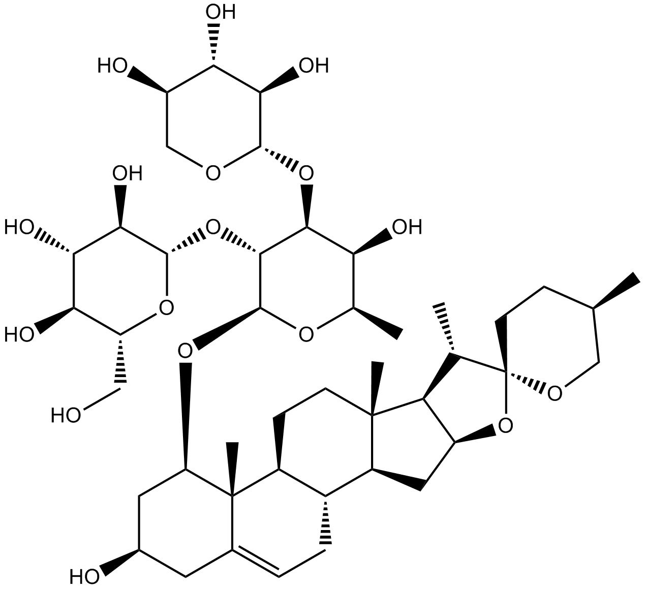 Liriope muscari baily saponins C 化学構造