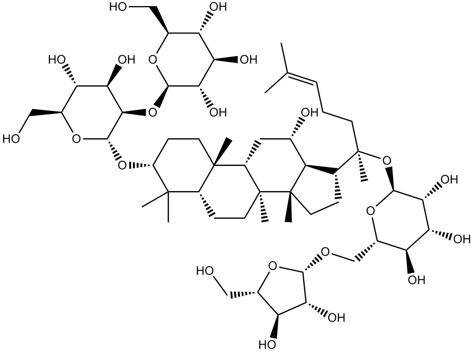 Ginsenoside Rc  Chemical Structure