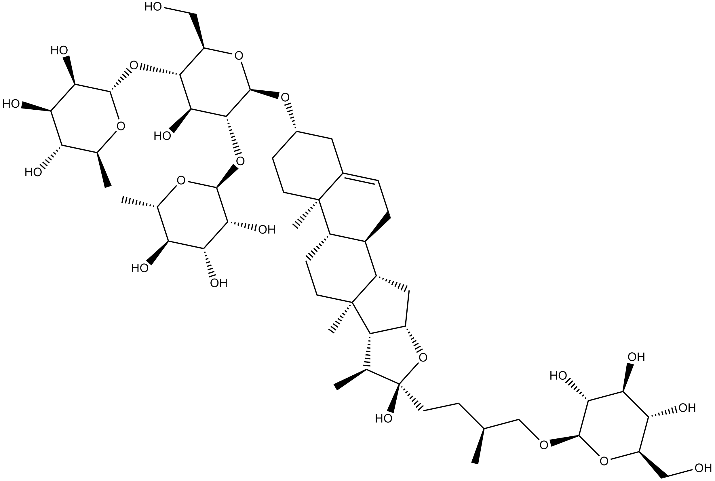 Protodioscin التركيب الكيميائي