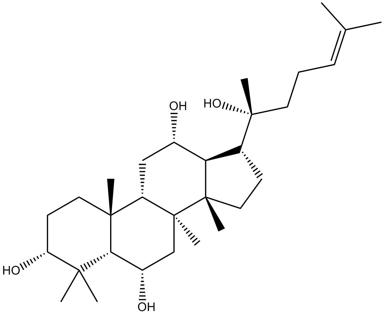Protopanaxatriol Chemische Struktur