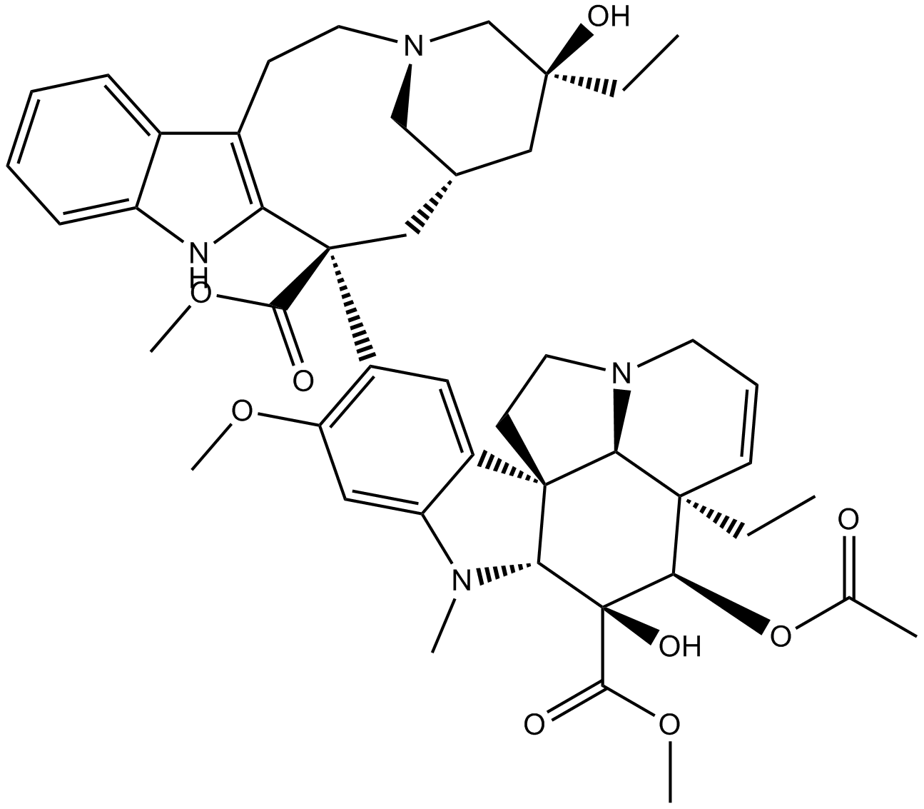 vinblastine التركيب الكيميائي