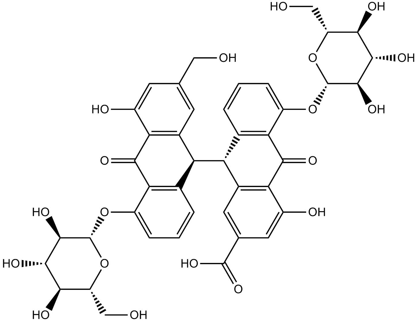 Sennoside D 化学構造