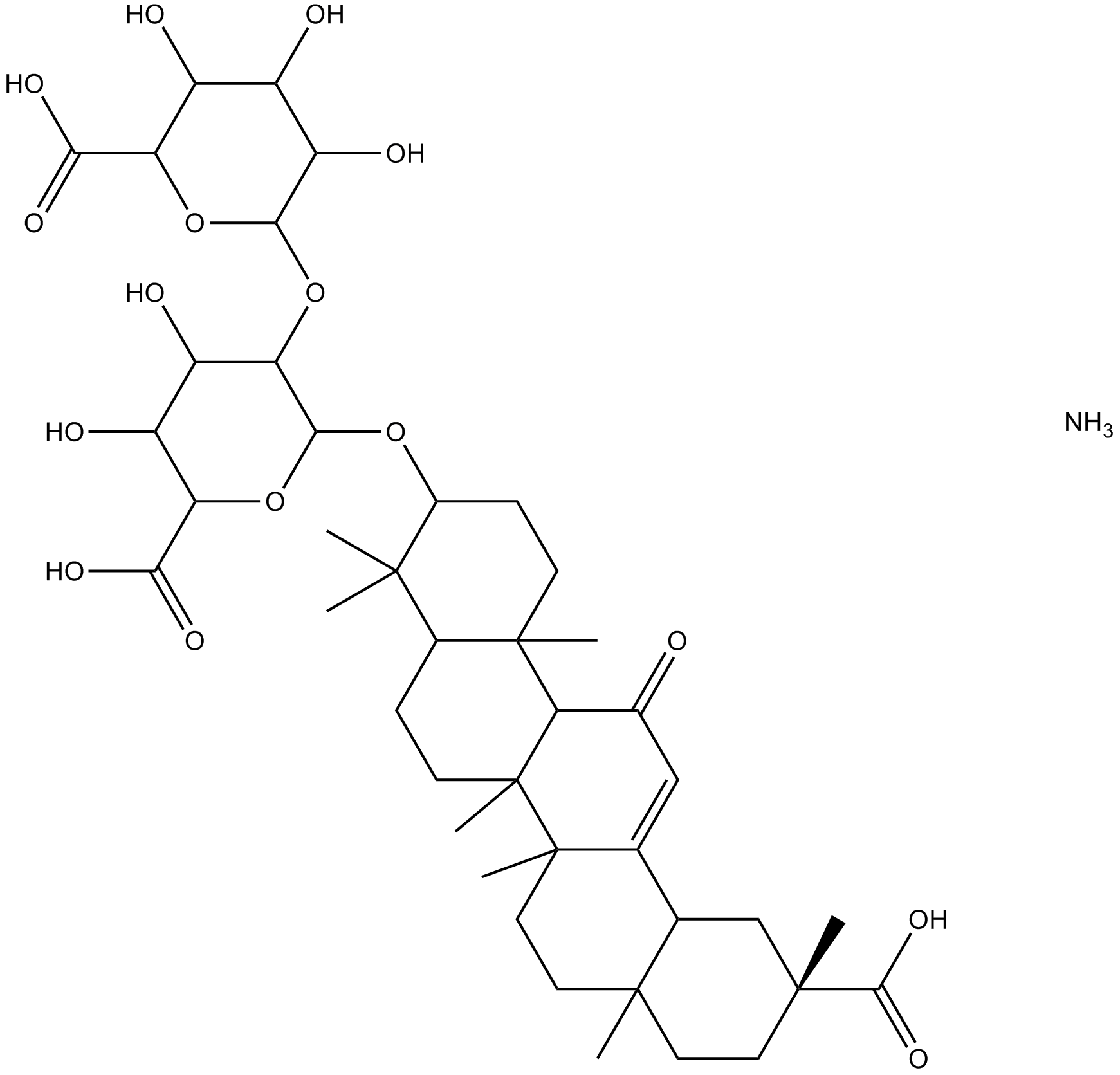 Monoammoniumglycyrrhizinate التركيب الكيميائي