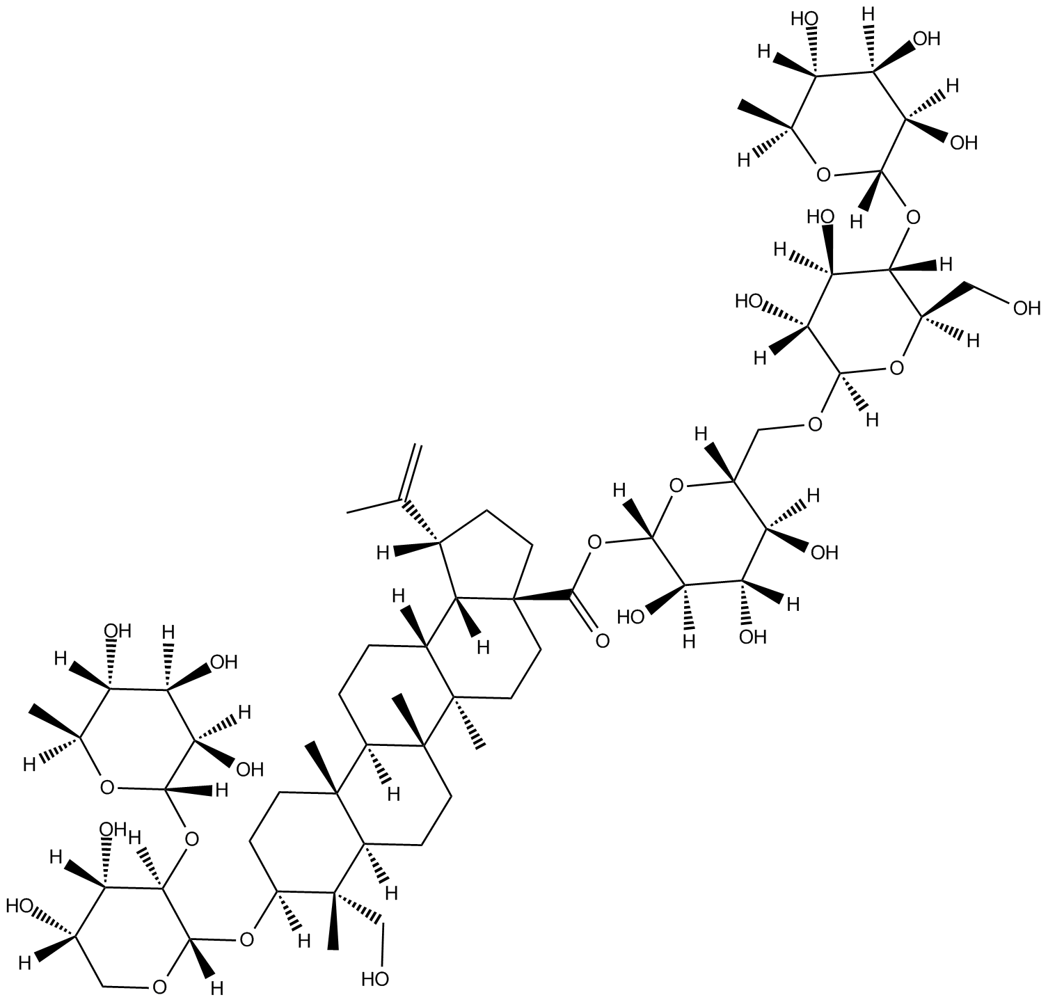 Anemoside B4 化学構造
