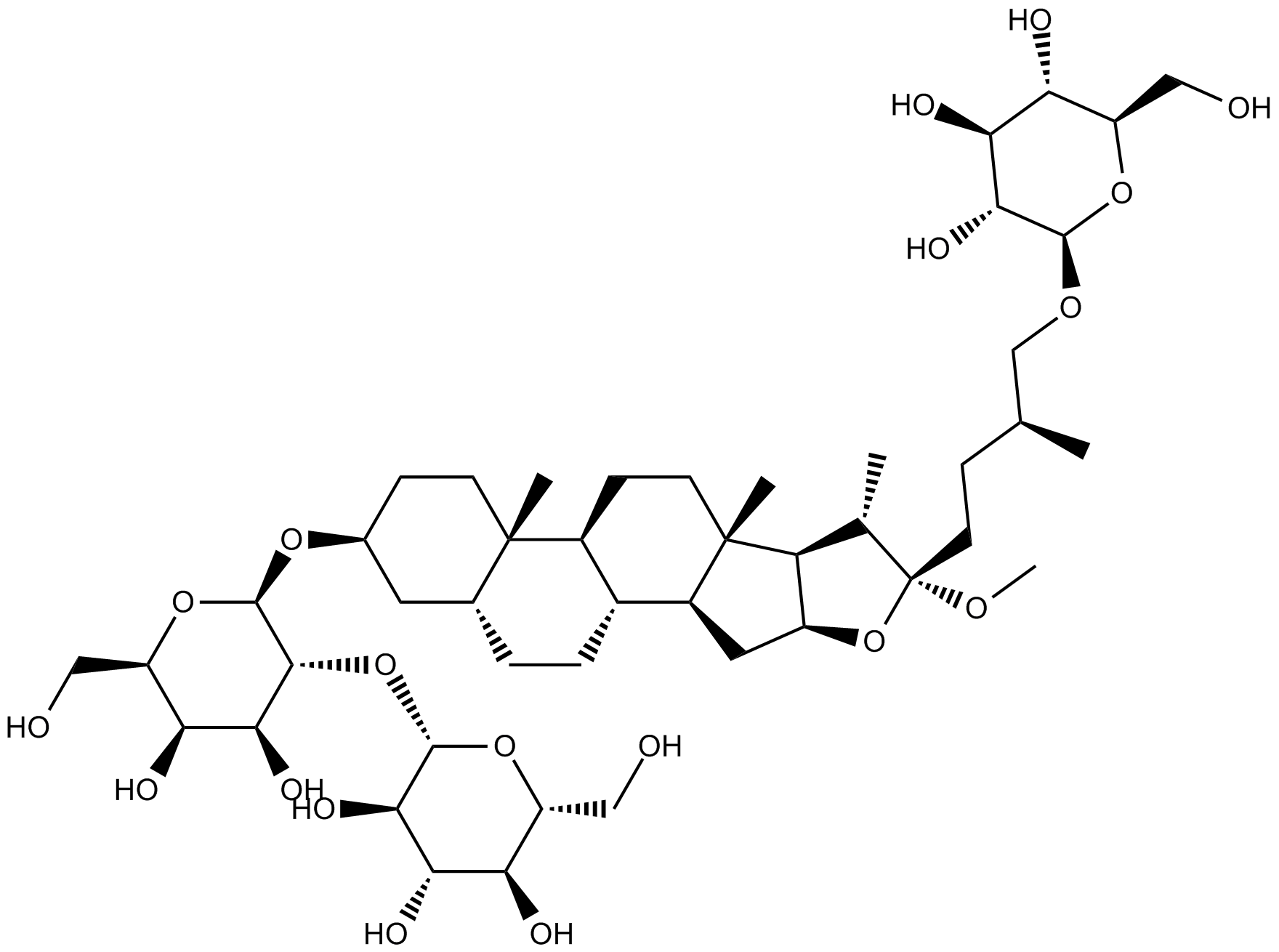 Anemarsaponin E Chemische Struktur