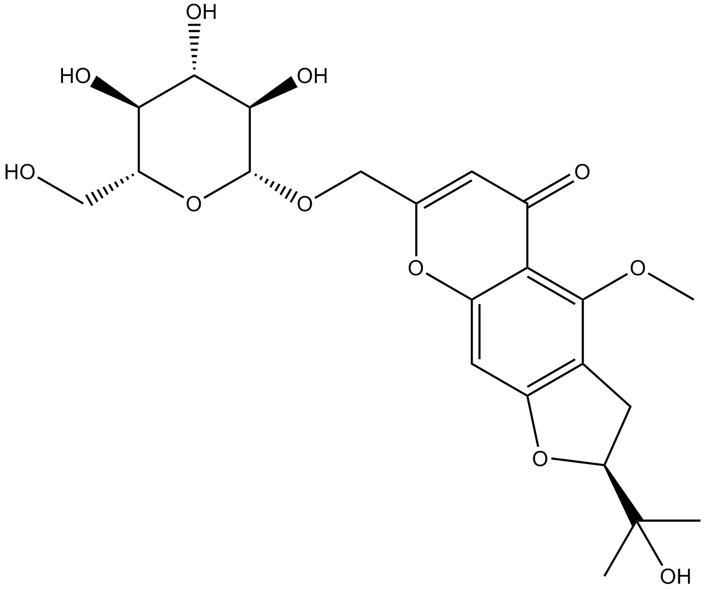 Prim-O-glucosylcimifugin  Chemical Structure
