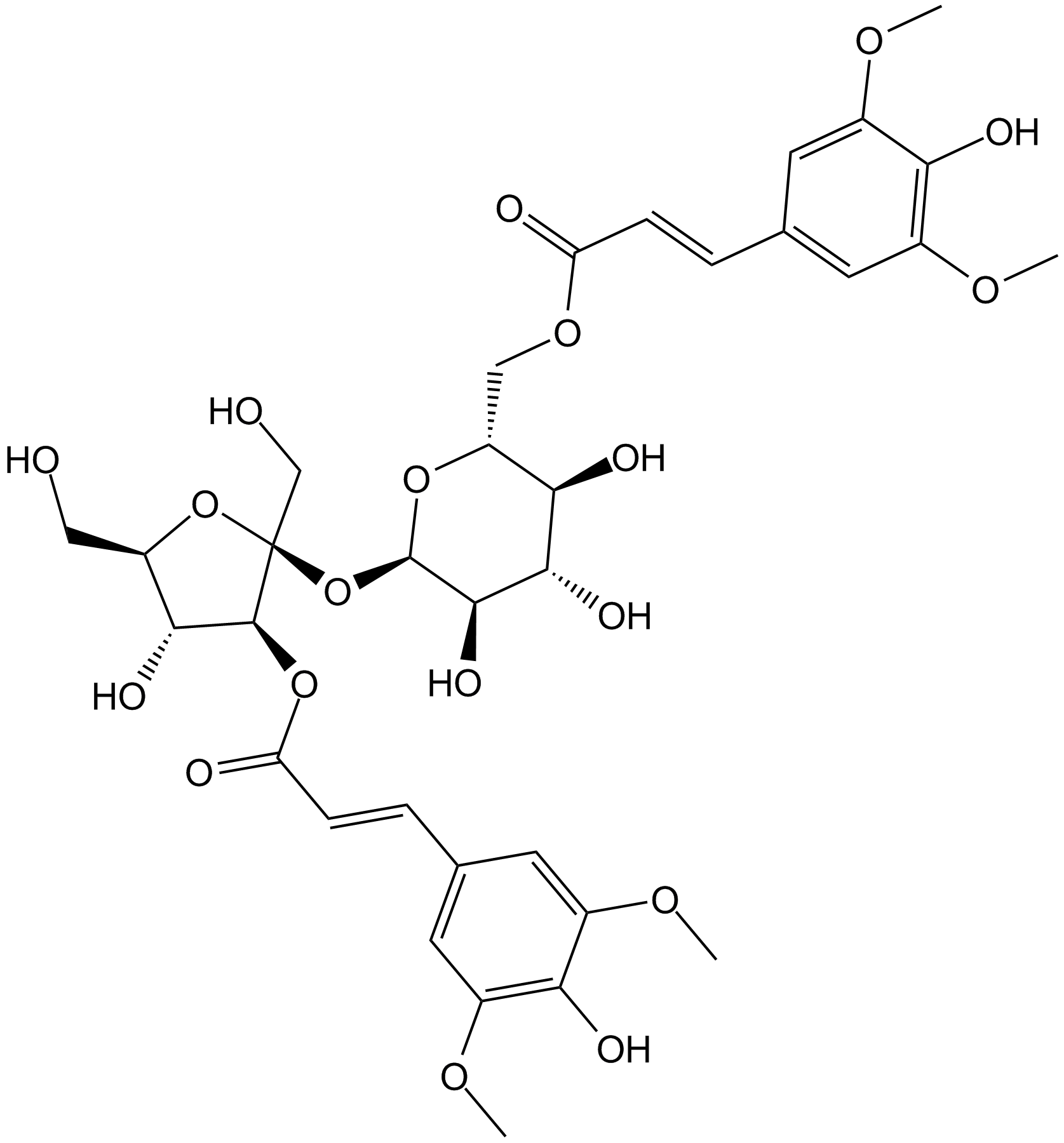 3, 6′-Disinapoyl Sucrose  Chemical Structure