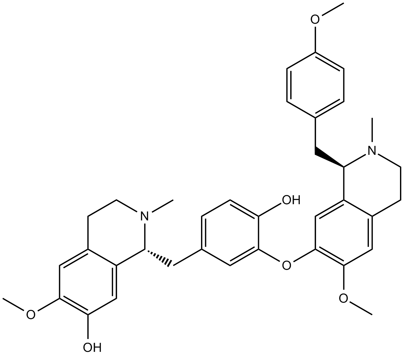 Isoliensinine 化学構造