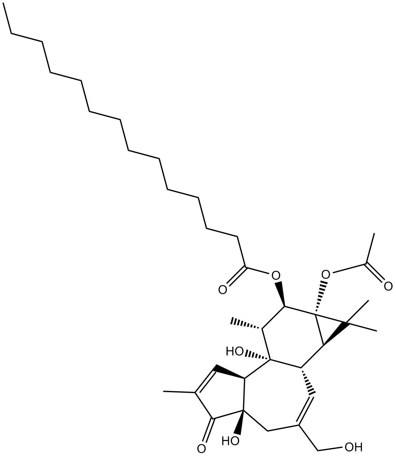 12-O-tetradecanoyl phorbol-13-acetate  Chemical Structure