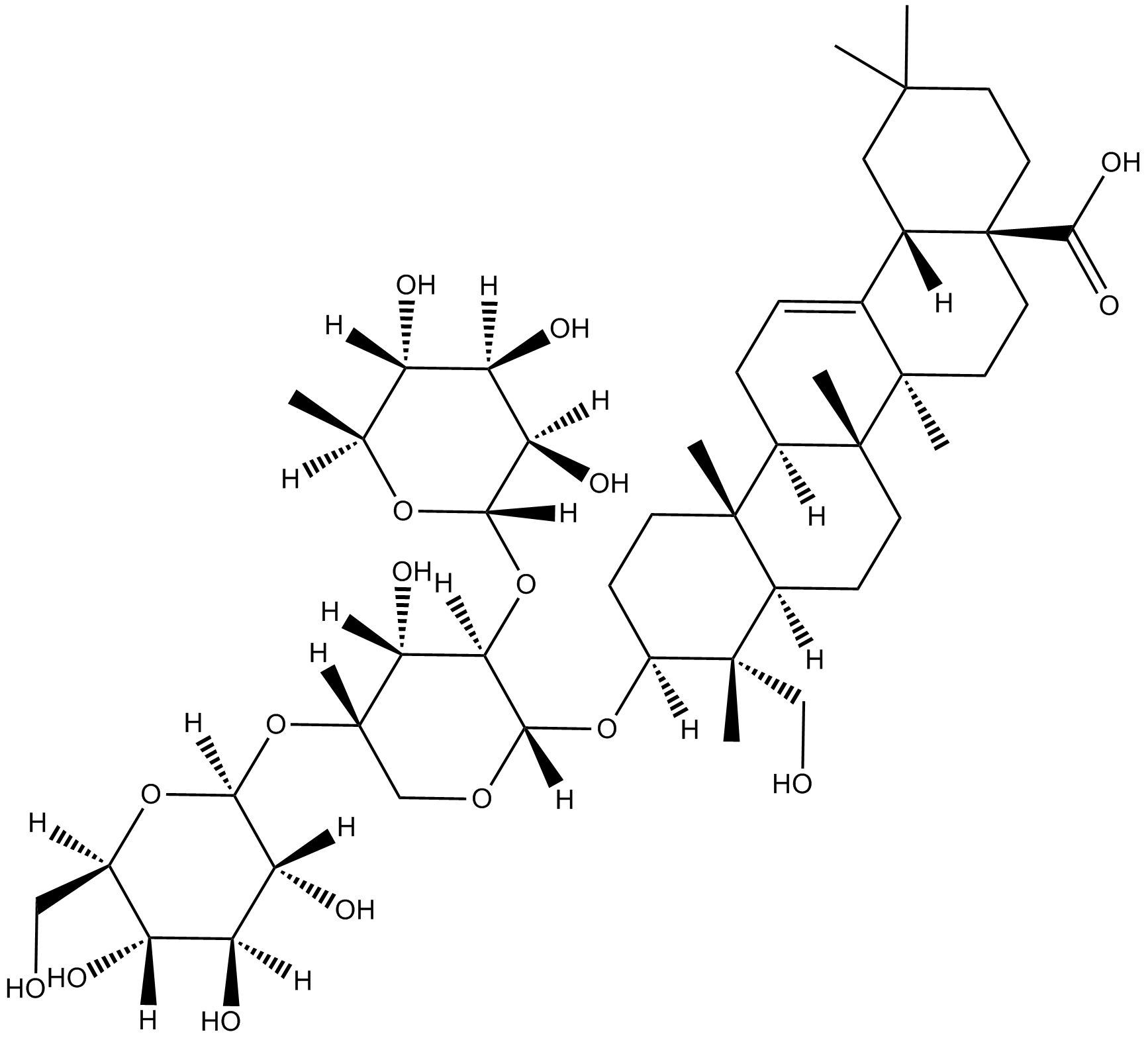Pulsatilla saponin D Chemische Struktur