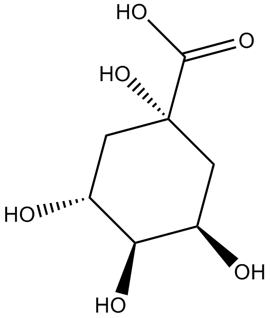 D-(-)-Quinic acid التركيب الكيميائي