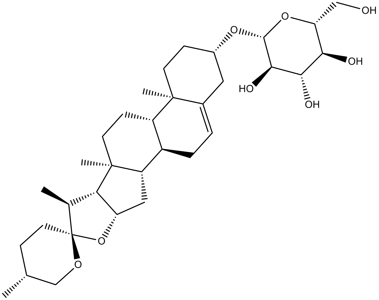 Diosgenin glucoside Chemische Struktur