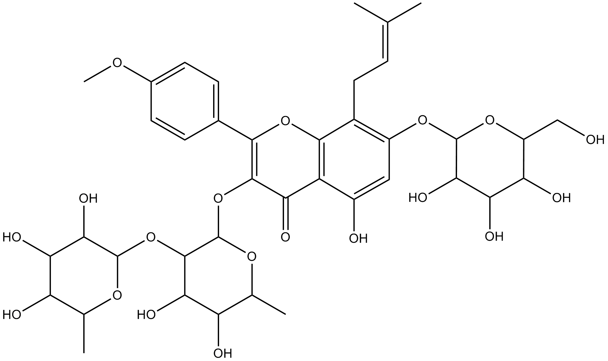 Epimedin C Chemische Struktur