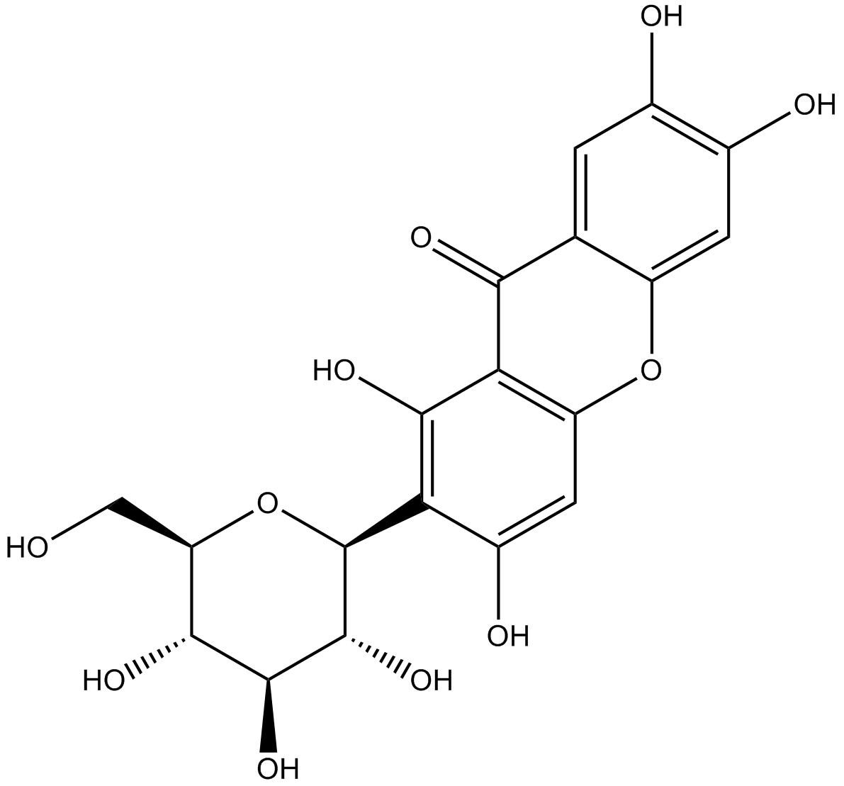 Mangiferin  Chemical Structure