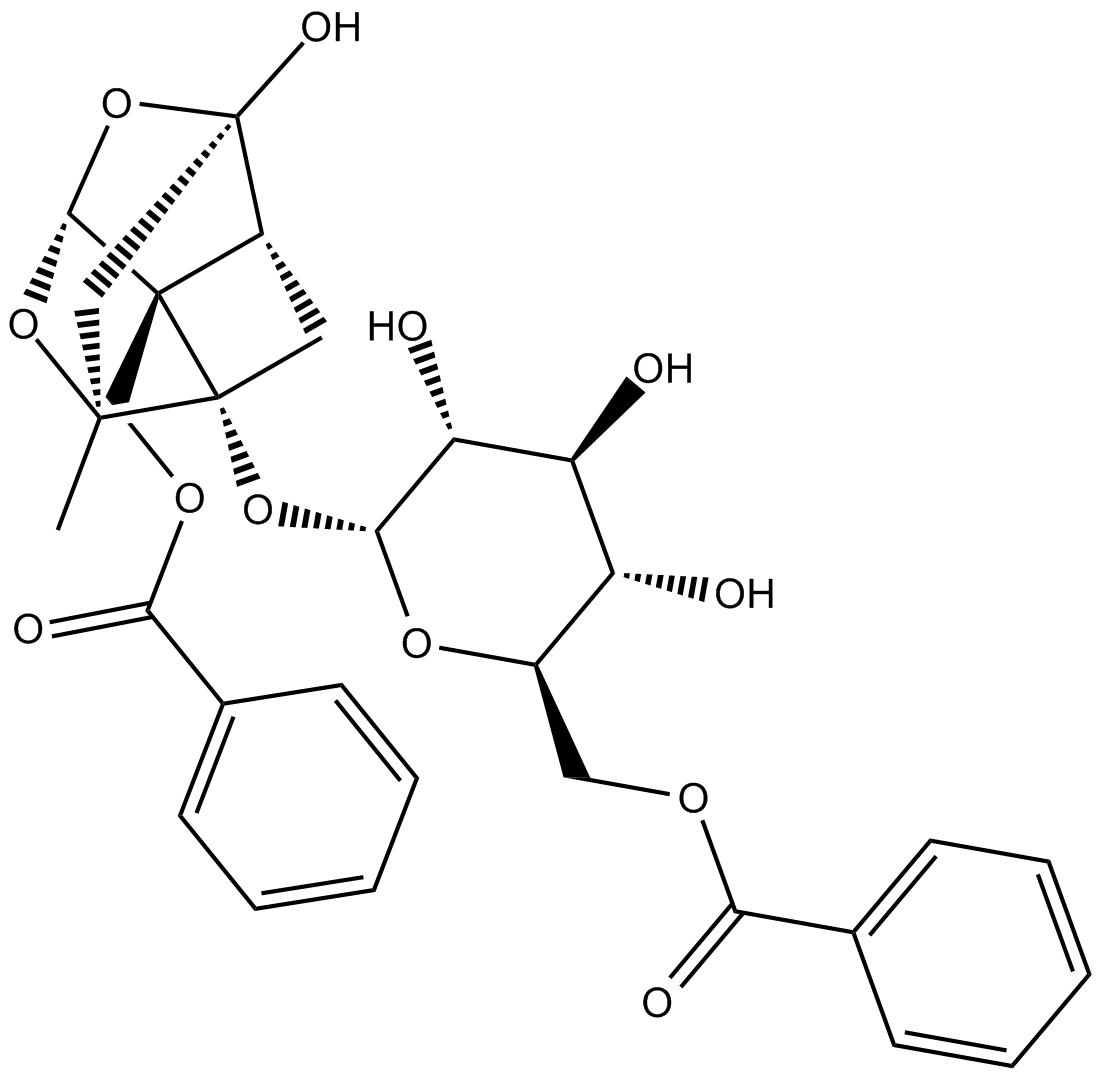 Benzoylpaeoniflorin 化学構造