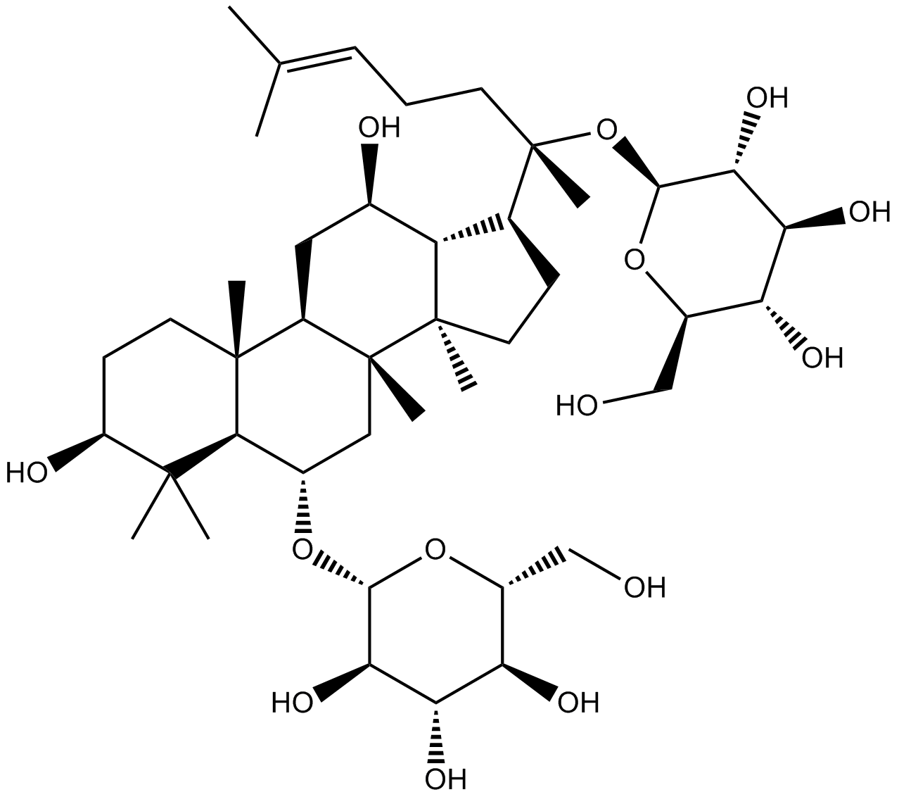 Ginsenoside Rg1  Chemical Structure