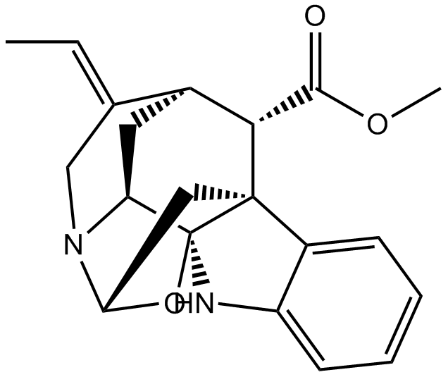 2α,5α-Epoxy-1,2-dihydroakuammilan-17-oic acid methyl ester التركيب الكيميائي