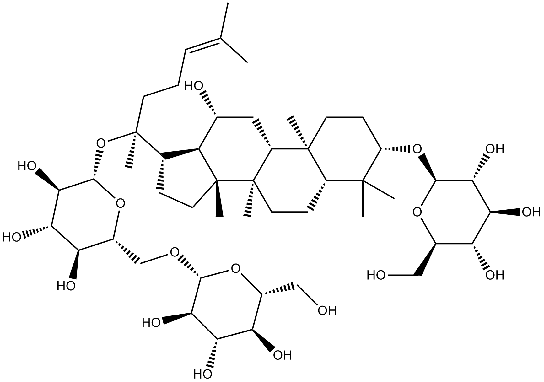 Gypenoside XVII Chemische Struktur