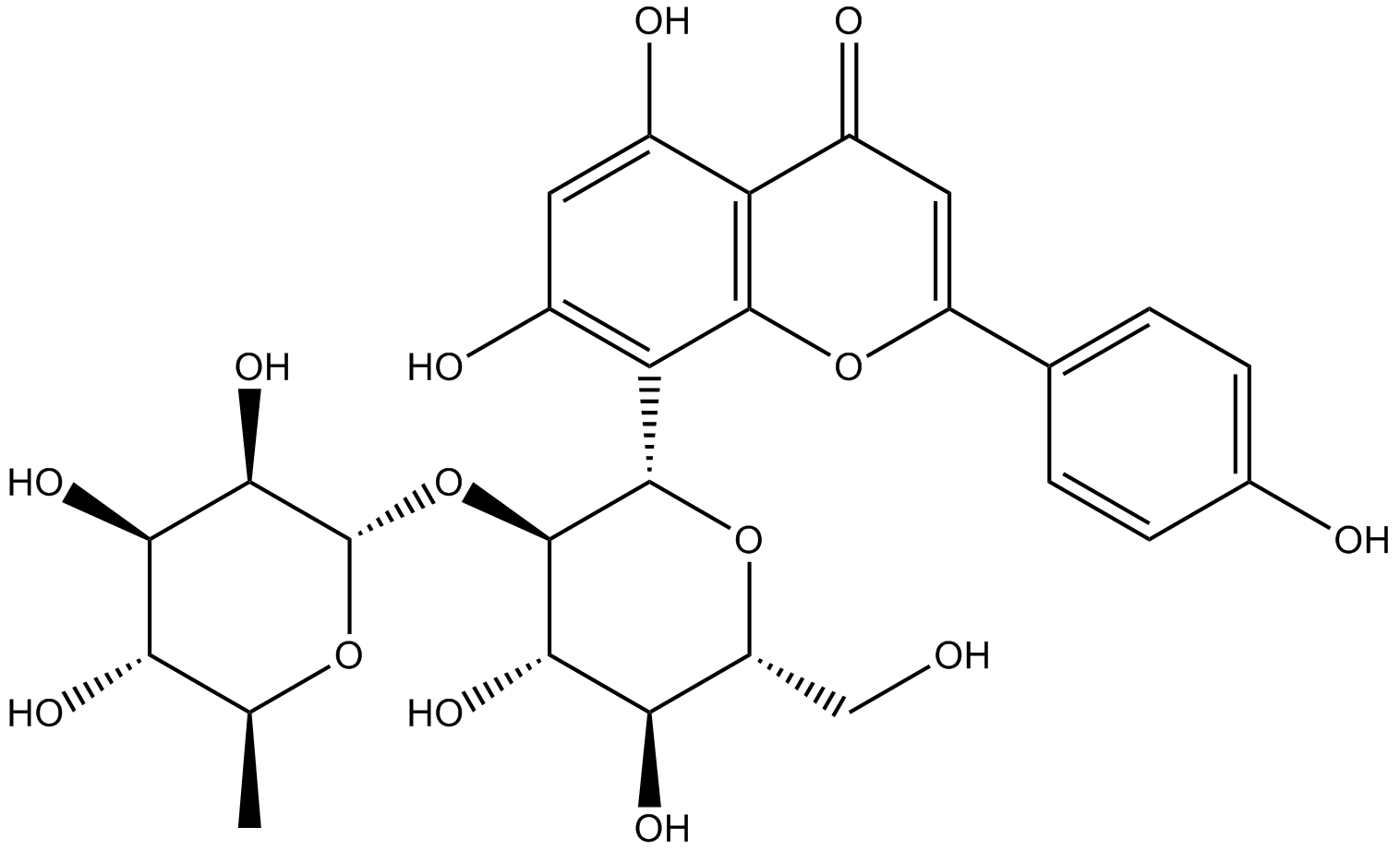 vitexin-2″-o-rhamnoside Chemical Structure