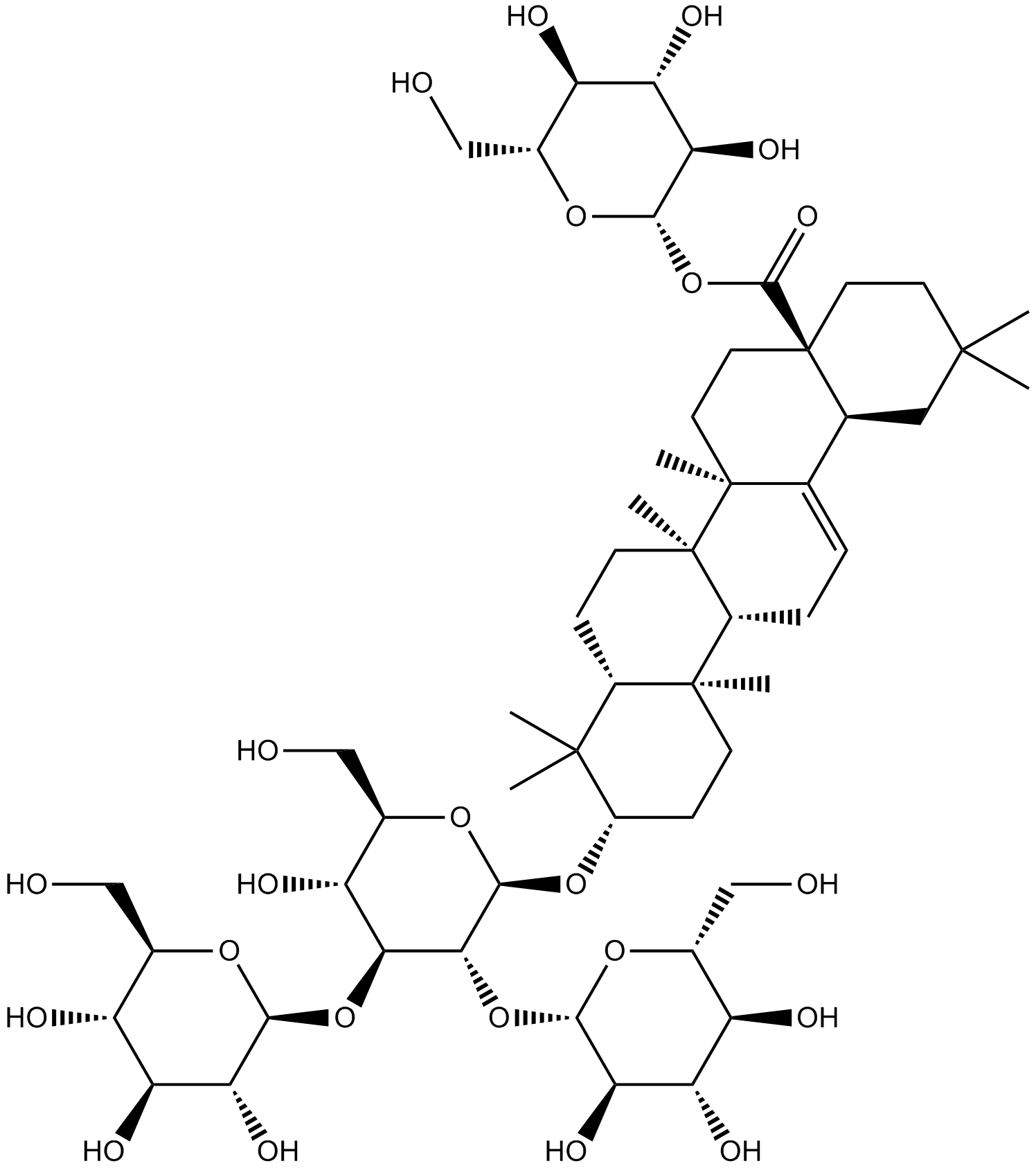 Araloside V التركيب الكيميائي