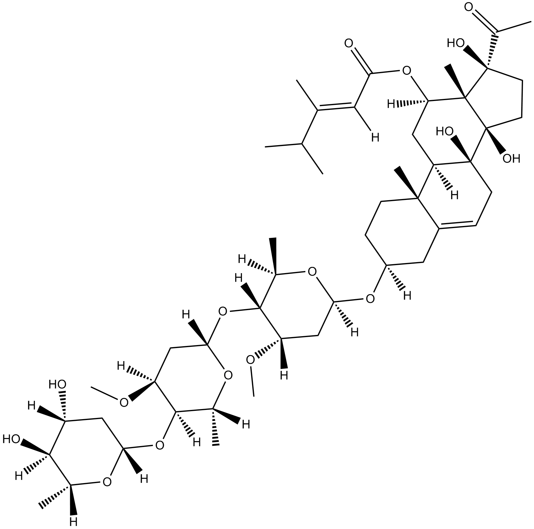 Qingyangshengenin B 化学構造