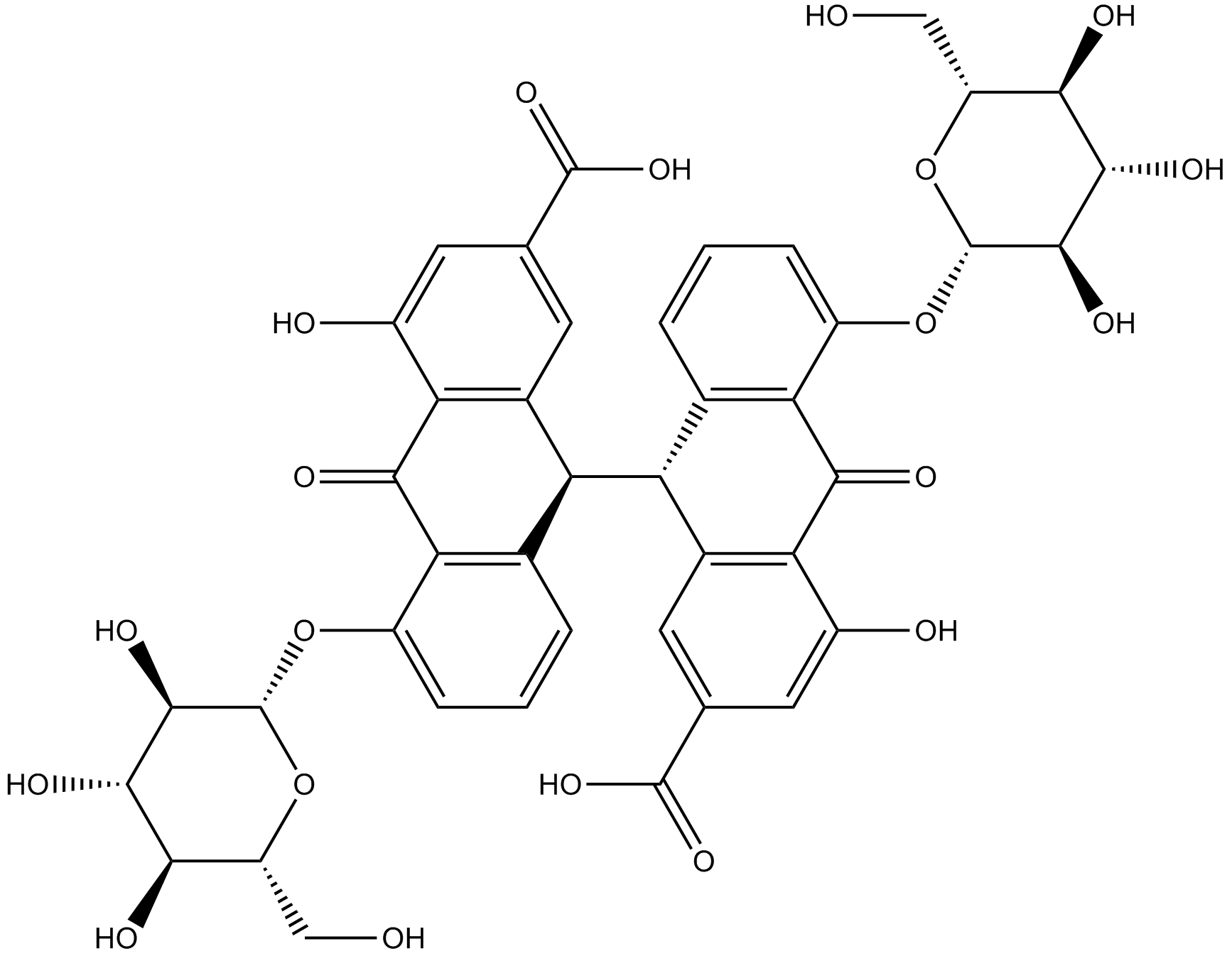 Sennoside B  Chemical Structure