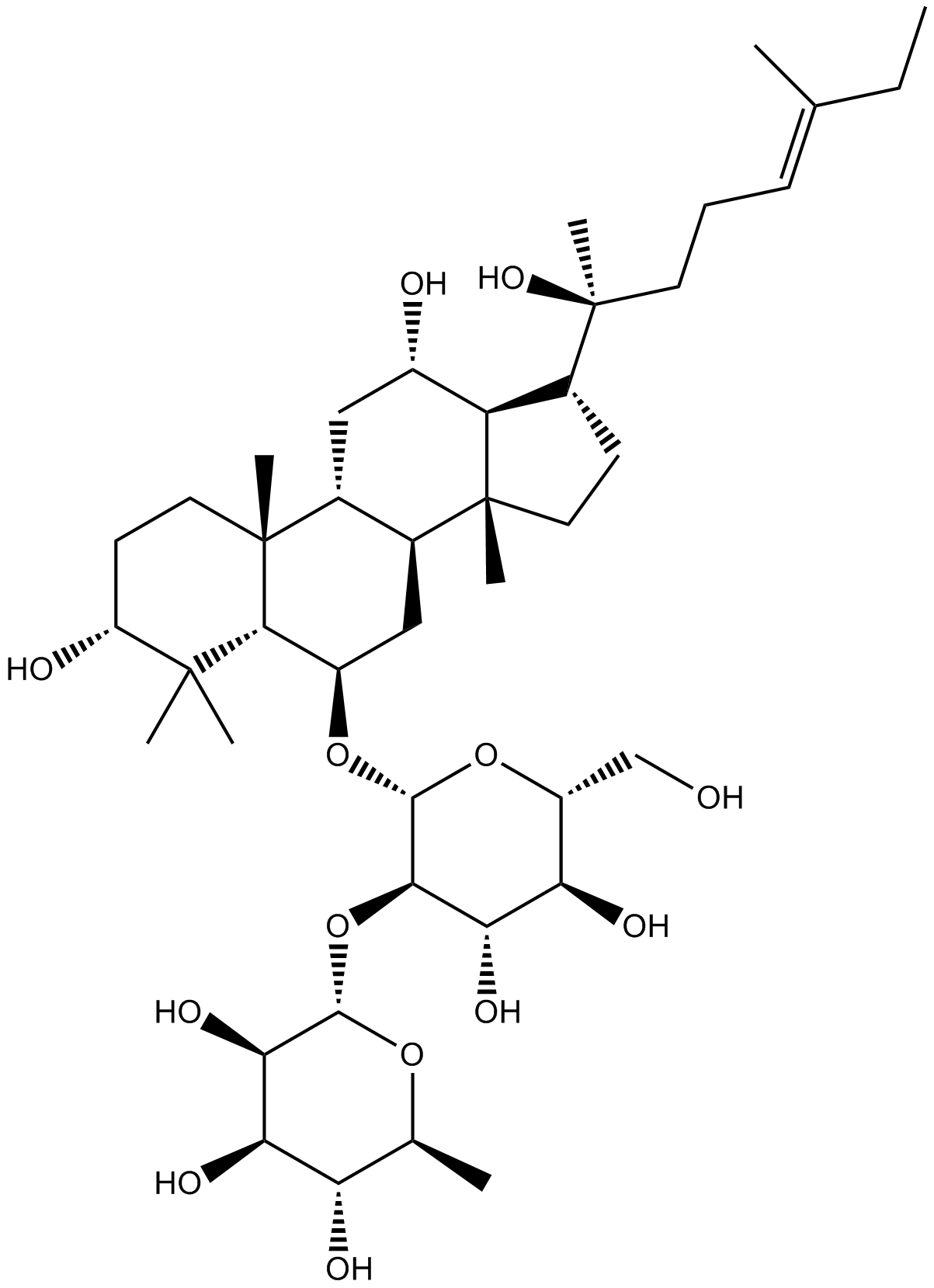 Ginsenoside Rg2  Chemical Structure