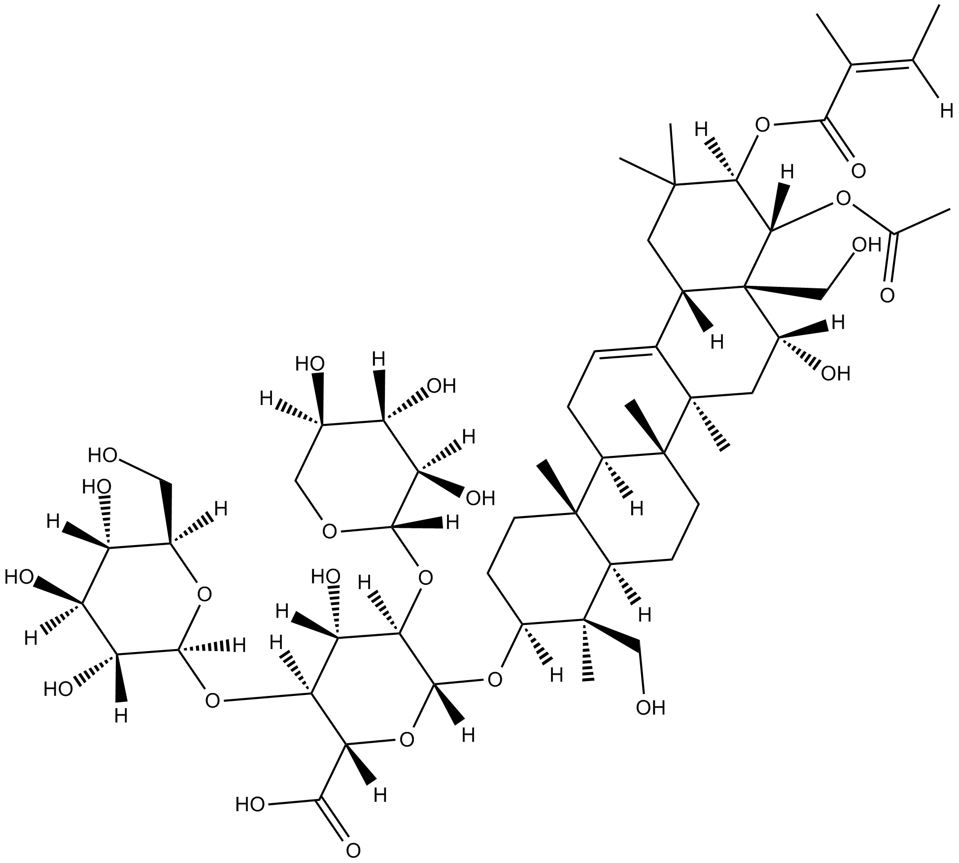Aescin IIA التركيب الكيميائي