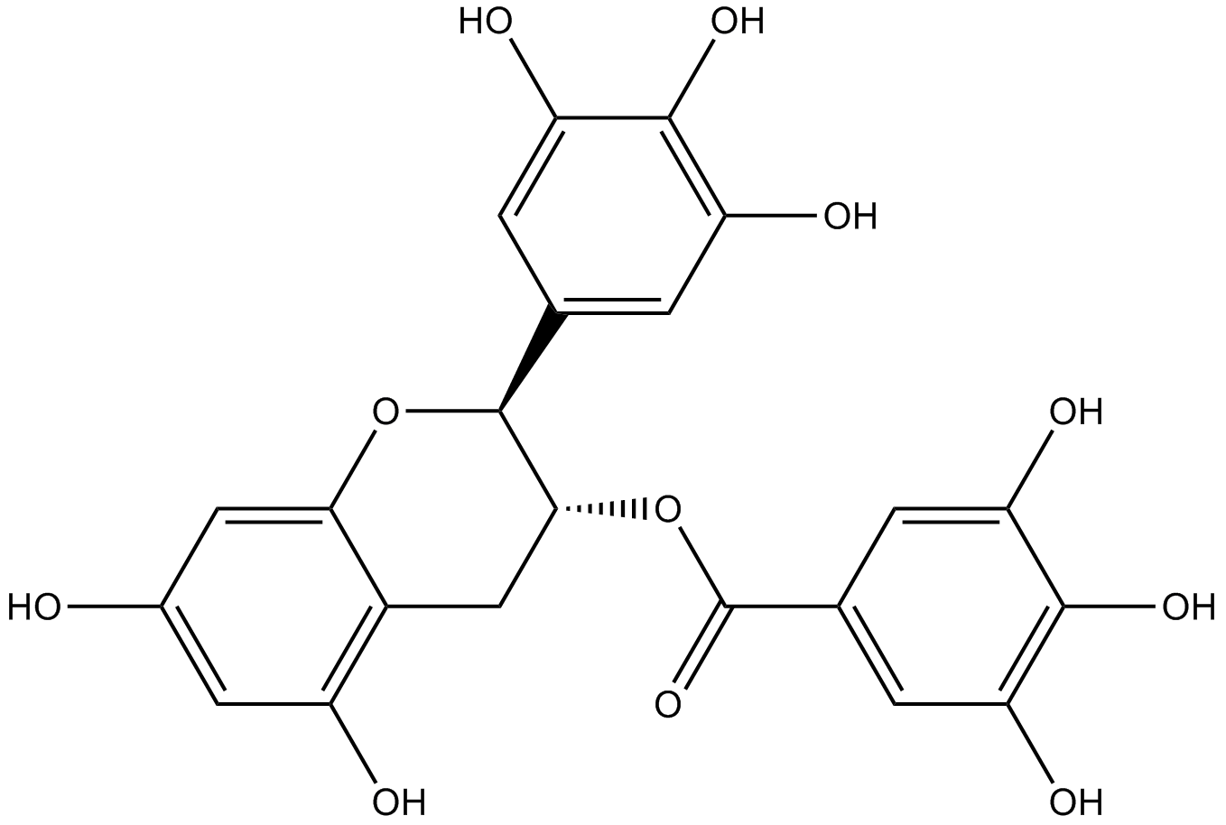(-)-Gallocatechin gallate  Chemical Structure