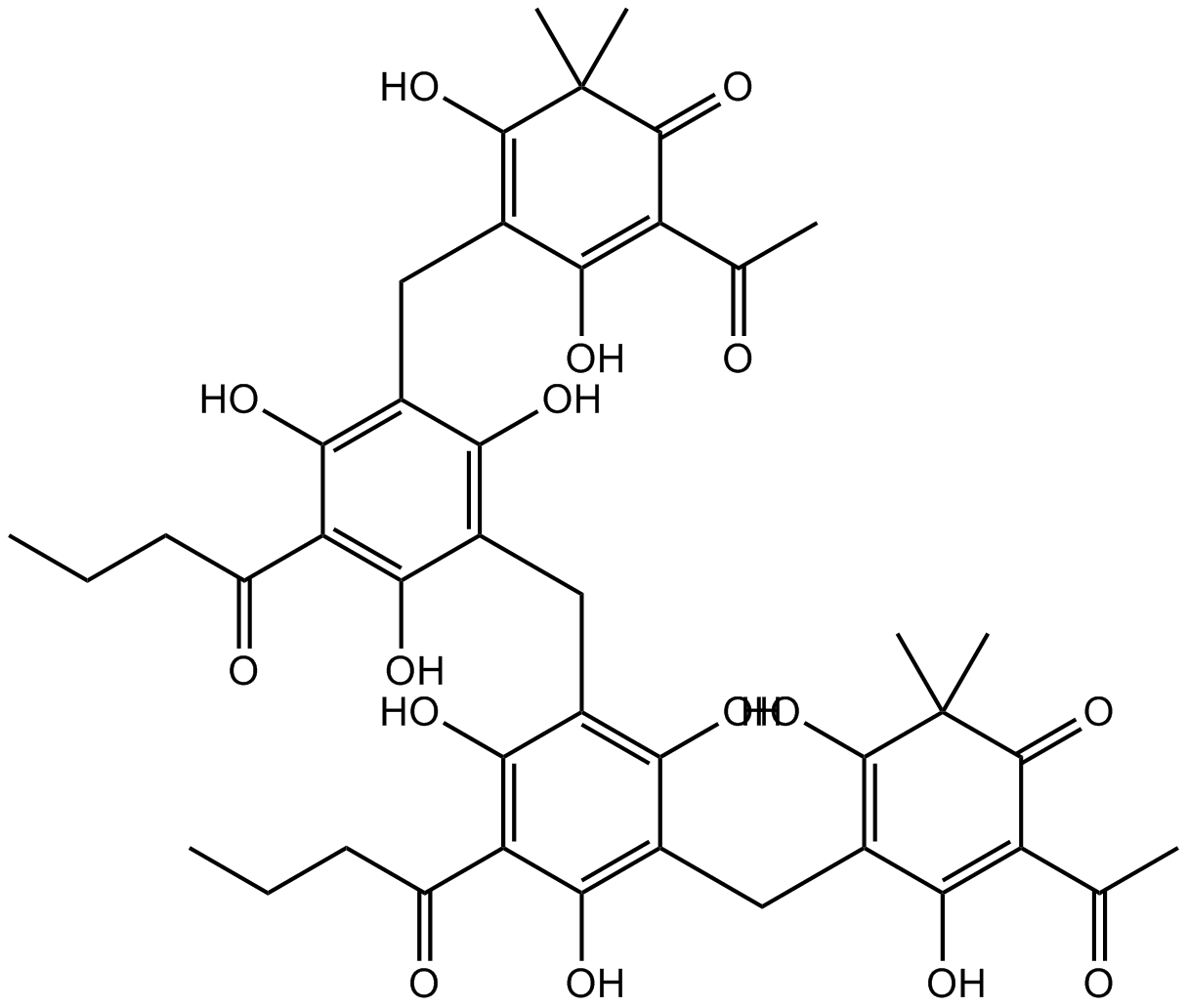 Dryocrassin ABBA Chemische Struktur