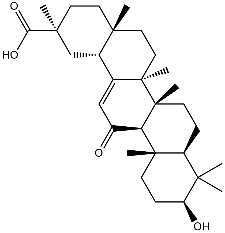 18β-Glycyrrhetinic Acid   Chemical Structure