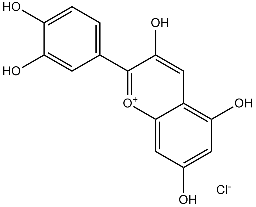 Cyanidin Chloride Chemical Structure