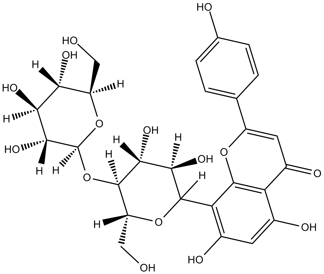 Glucosyl-vitexin التركيب الكيميائي