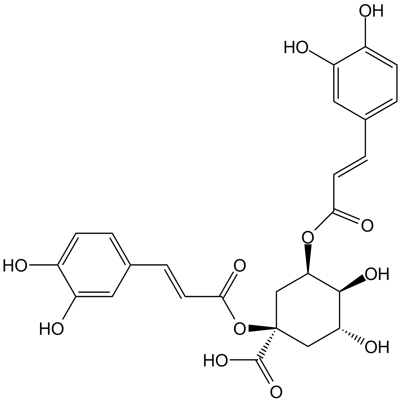 1,5-Dicaffeoylquinic acid  Chemical Structure