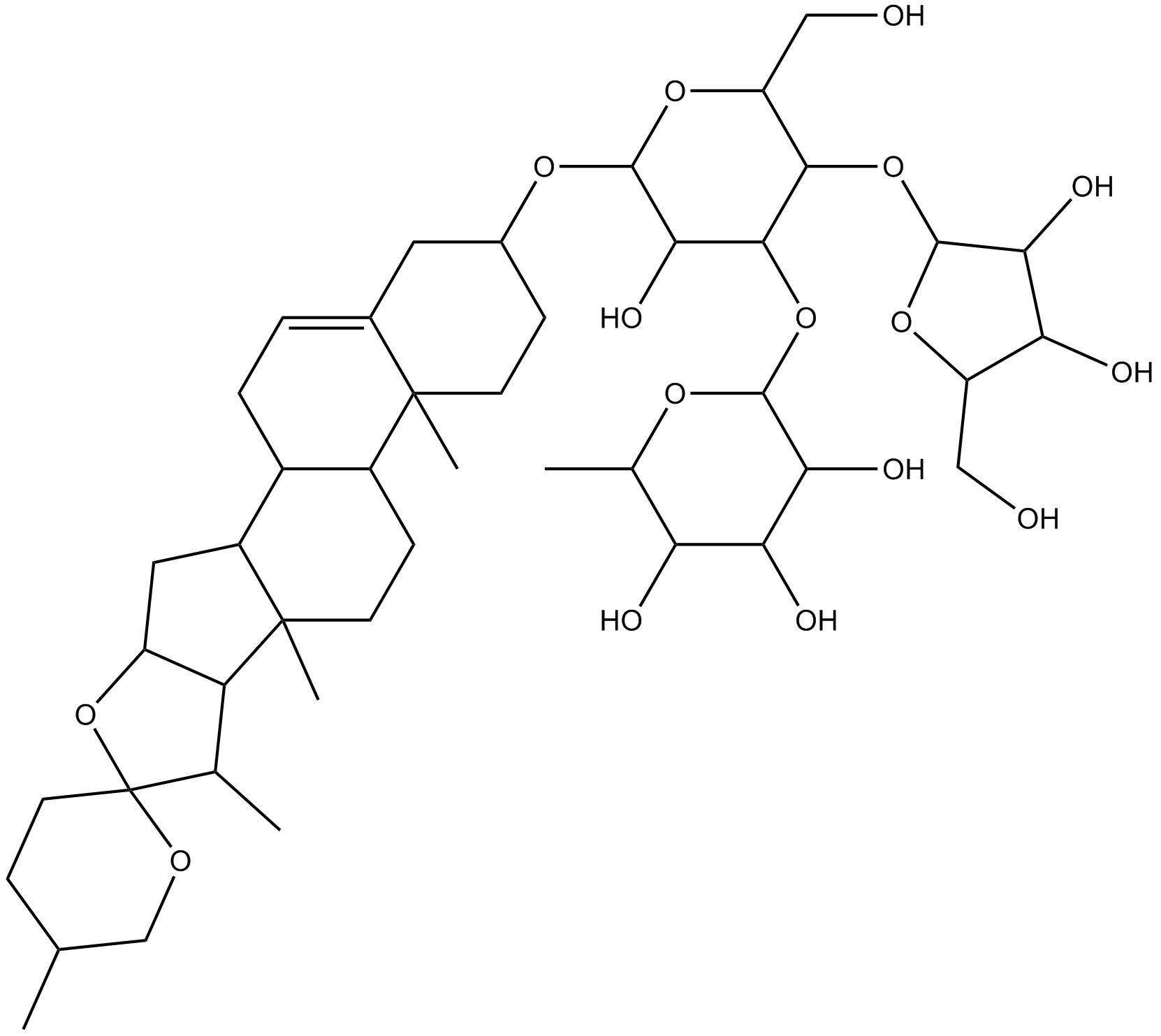 Polyphyllin B  Chemical Structure