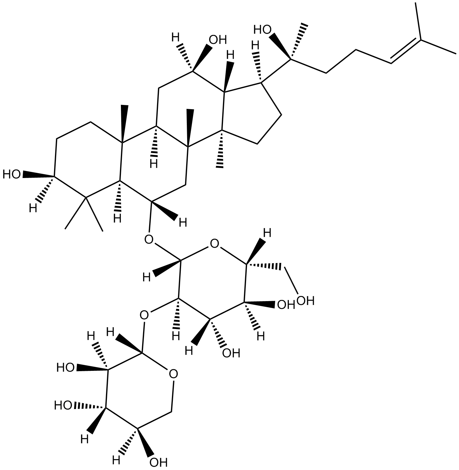 20(S)-NotoginsenosideR2  Chemical Structure