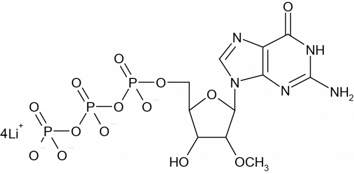 2’-O-Methylguanosine-5’-Triphosphate Chemical Structure